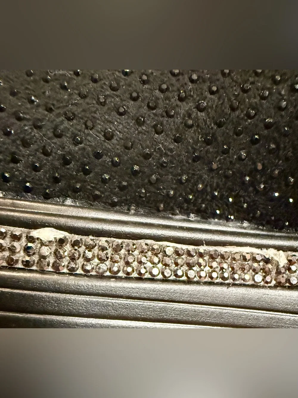 Italina Black Rhinestone Platform Oxford Shoes – Size 37 (Approx. US 7)